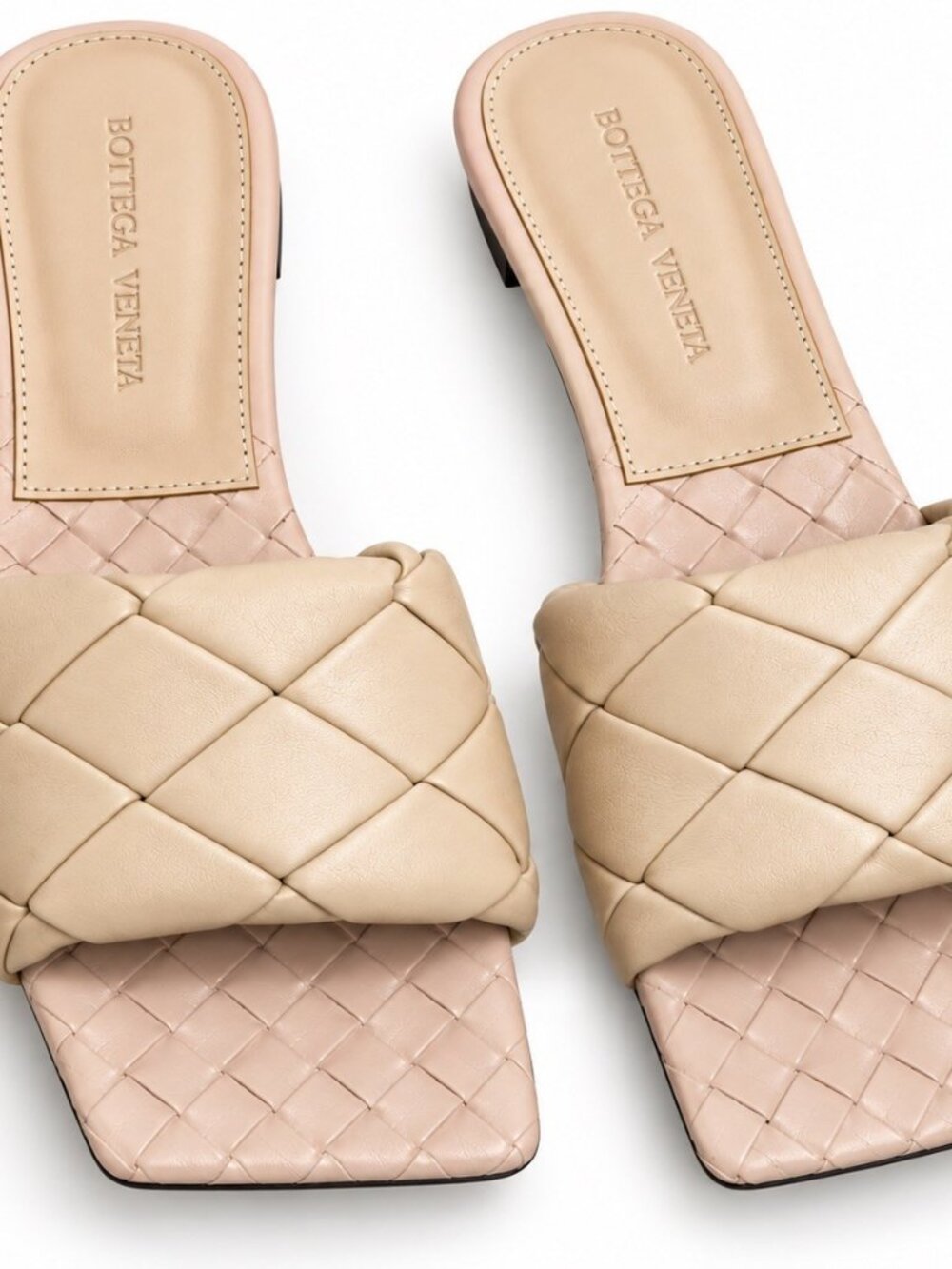 Bottega Veneta Lido Flat Sandals Cream Intrecciato Woven Sz 41 Italy Sz 10 US